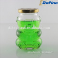 250ml 8oz Wholesale Clear Bear Shaped Empty Honey Glass Bottles, Glass Bottle For Food/Candy